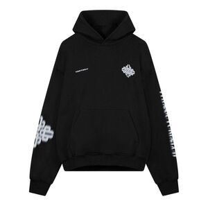 Couture Unisex Adult Graphic Print Drop Sleeve Hoodie / Black